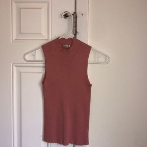High neck cute sleeveless top